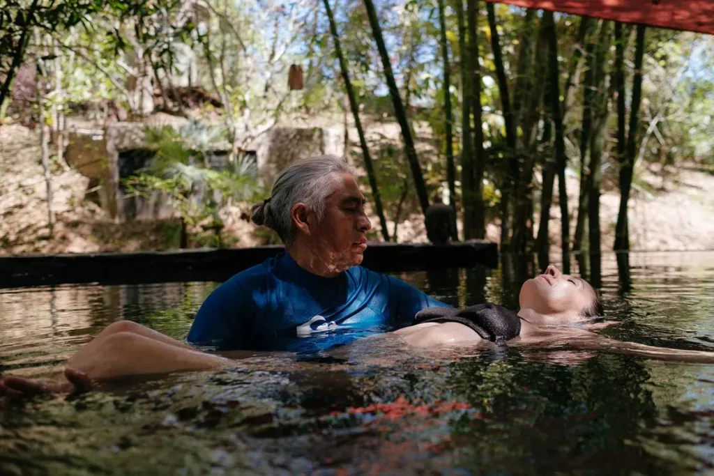 Watsu therapy at Equilibrium health spa in Mexico
